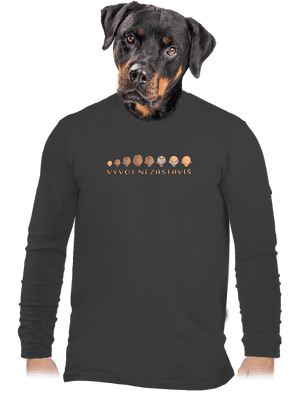 Vývoj nezastavíš pánske dlhý rukáv Dark Grey