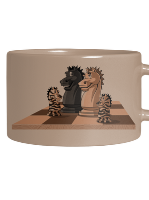 Šachová rodina hrnček makronka Brown Macaron