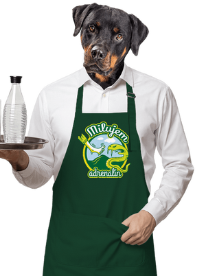 Milujem adrenalín zástera Bottle Green