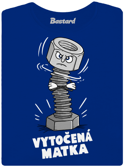 Vytočená matka dámske tričko s lemom Royal Blue Mal