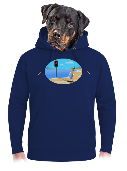 Bezpečné plávanie unisex mikina premium Navy