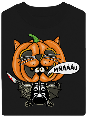 Halloweenská kočička unisex mikina bez kapucne Black
