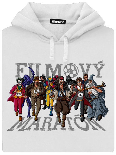 Filmový maratón dámska mikina klokanka White