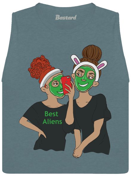 Best aliens dámske tielko voľné Heather Deep Teal