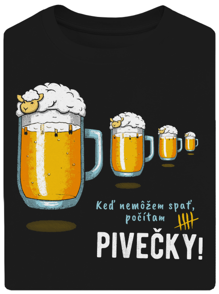 Pivečka unisex tričko oversized Black