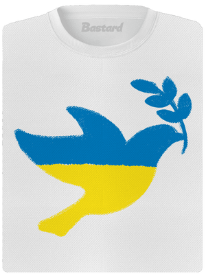 Ukrajina - Holubica obrys dámske športové tričko White