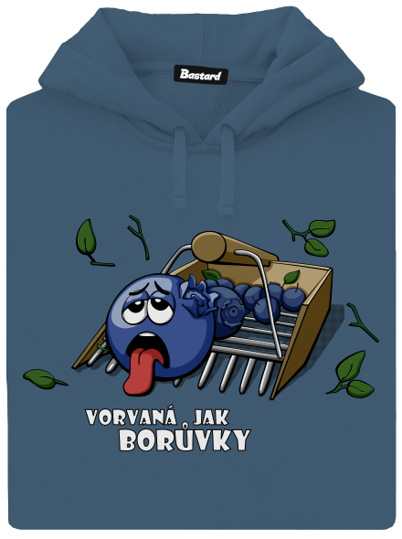 Čučoriedky dámska mikina klokanka Denim