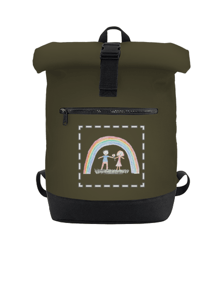 Detské kresby - Nahraj vlastnú batoh Military Green