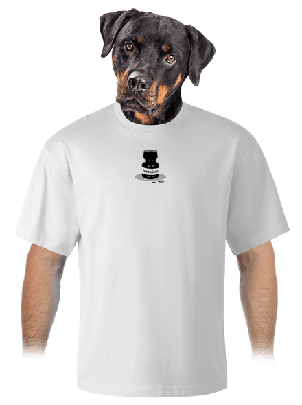 Netušim unisex tričko oversized White