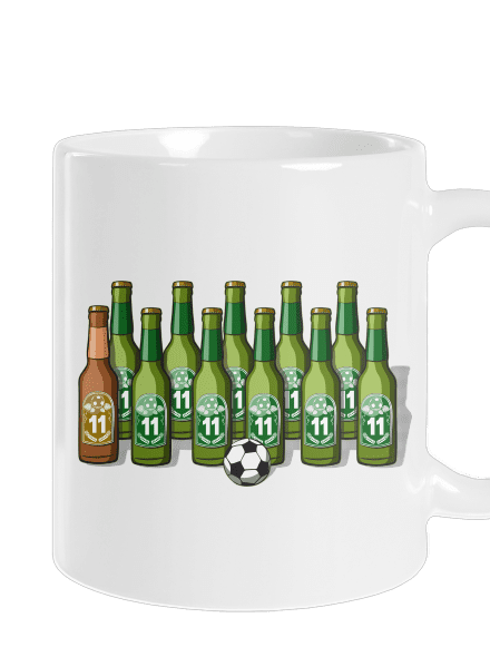 Futbalová jedenástka klasický hrnček White
