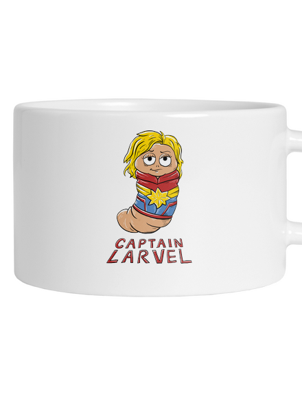 Captain Larvel hrnček makronka White