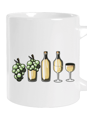 Evolúcia bieleho vína veľký hrnček White