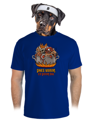 Čo Doom dal pánske športové tričko Royal Blue Mal