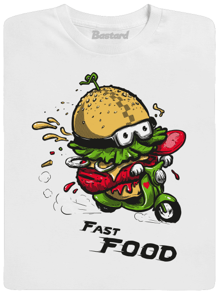 Fast Food pánske dlhý rukáv White