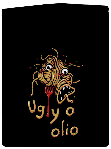 Ugly o olio pánska mikina na zips Black