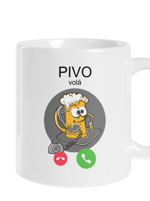 Pívo volá klasický hrnček White