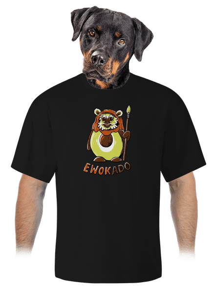 Ewokado unisex tričko oversized Black
