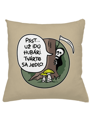 Muchotrávky zelené vankúš Beige