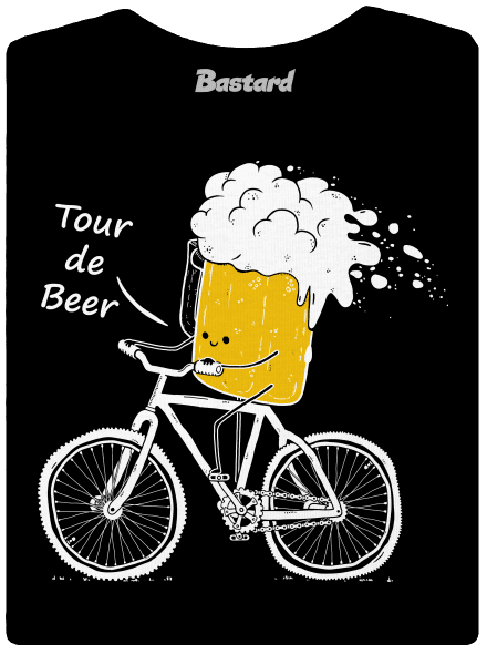 Tour de beer dámske tričko s lemom Black