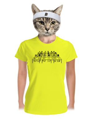 Cimrman: Debil, blbeček dámske športové tričko Neon Yellow