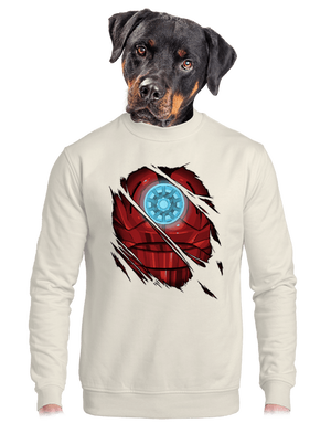 Ironman unisex mikina bez kapucne Off White