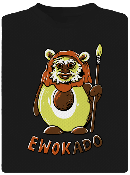 Ewokado pánske športové tričko Black