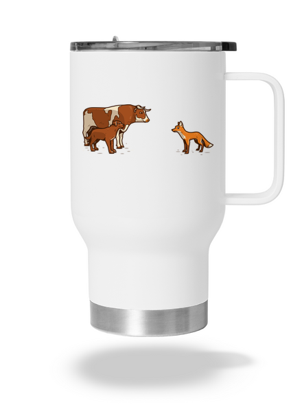 Vůl, pes a vulpes termohrnček White