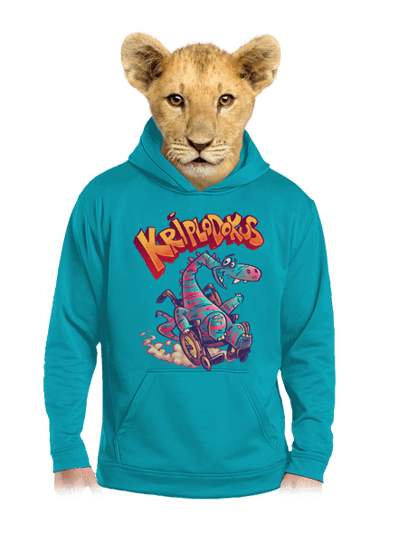 Kriplodokus detská mikina klokanka Hawaiian Blue