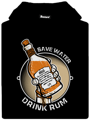 Save water dámska mikina klokanka Black