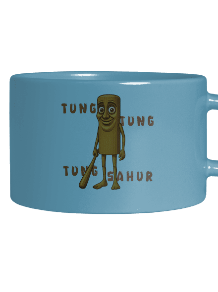 Tung Tung Tung Sahur – Italian Brainrot hrnček makronka Blue Macaron