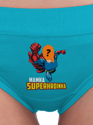Mamka superhrdinka dámske nohavičky Turquoise