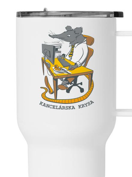 Kancelárska krysa termohrnček White