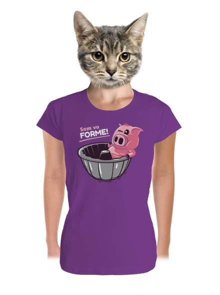 Vo forme dámske tričko prémium Purple