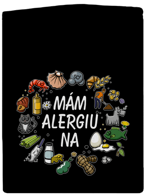 Mám alergiu na... + fix pánska mikina na zips Black
