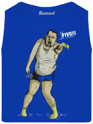 Beer zombie pánske tielko Royal Blue