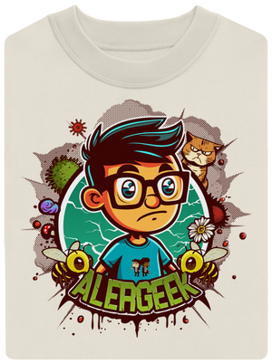 Alergeek unisex mikina bez kapucne Off White