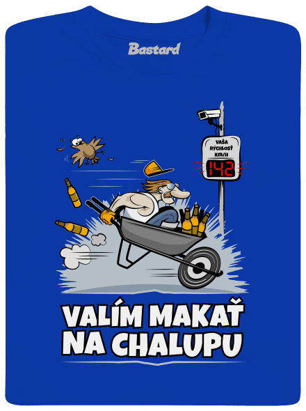 Valím na chalupu pánske dlhý rukáv Royal Blue