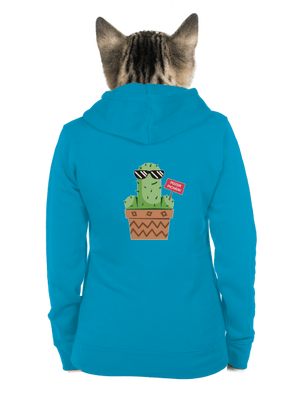 Pozor pichám dámska mikina na zips Blue Atol