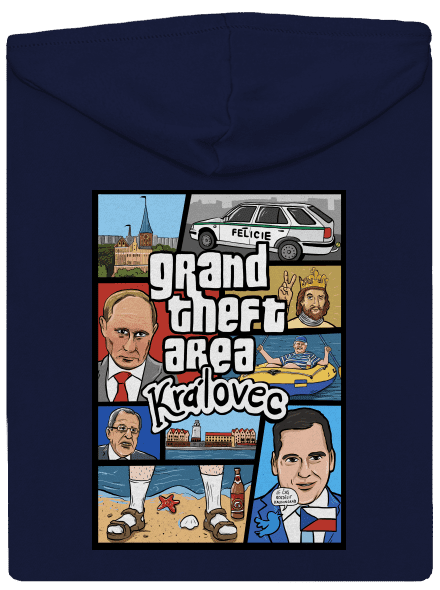 Královec pánska mikina na zips Navy