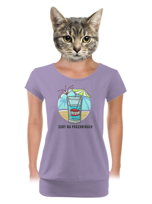 Zuby na prázdninách dámske tričko s lemom Lavender