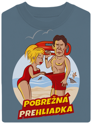 Pobrežná prehliadka unisex mikina bez kapucne Nordic Blue