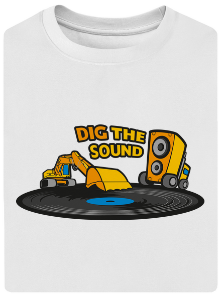 Dig the sound unisex tričko oversized White