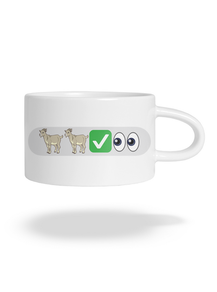 Emoji hrnček makronka White