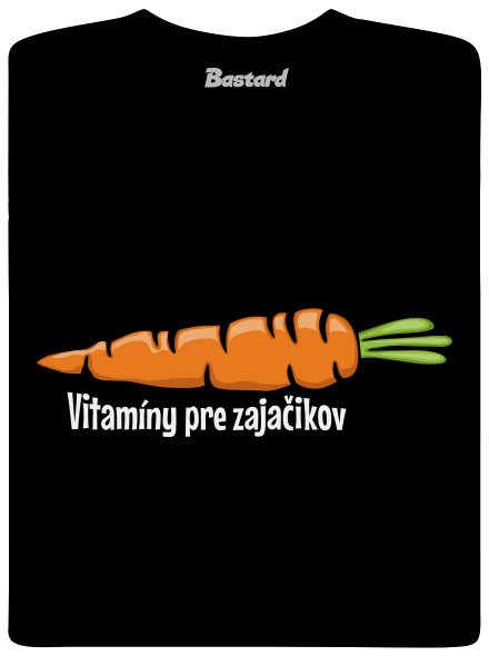 Vitamíny pre zajačikov pánske tričko Black