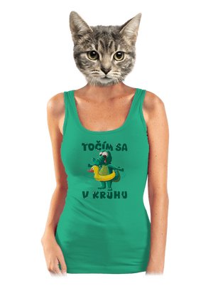 Točím sa v kruhu dámske tielko klasické Mint Mal