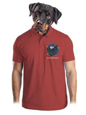 Padá server pánska polokošeľa Burgundy