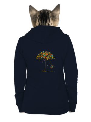 Radosť z jesene dámska mikina na zips Navy Mal