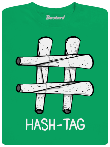 Hash tag pánske tričko Kelly Green