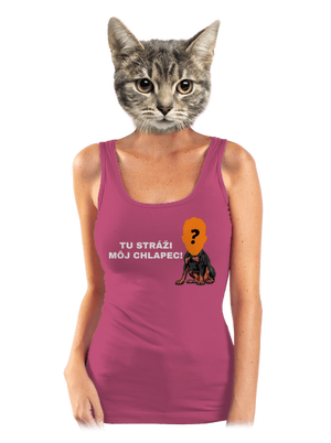 Tu strážim ja dámske tielko klasické Magenta