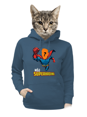 Môj superhrdina dámska mikina klokanka Denim